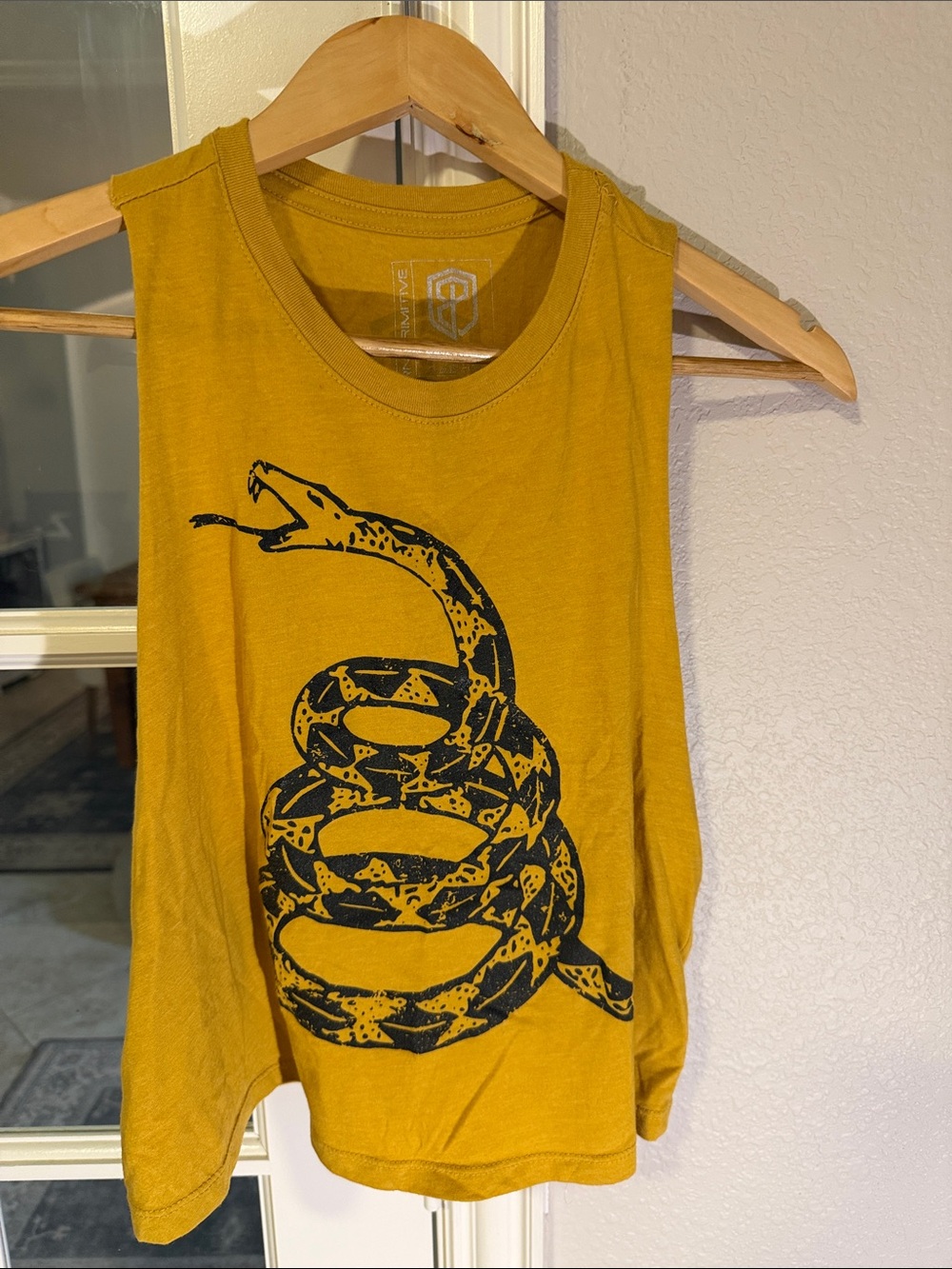 Born Primitive Don’t Tread on Me Snake Muscle Tank Mustard Yellow
